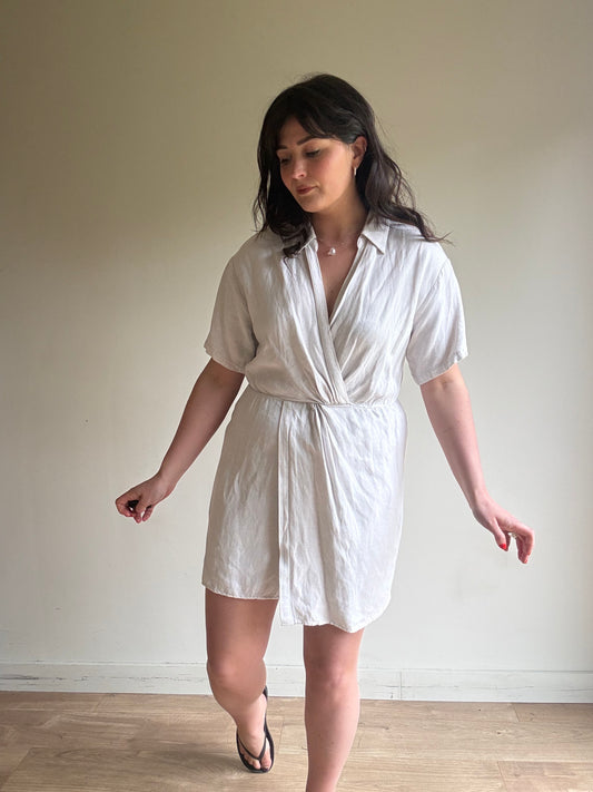 & Other Stories Linen Mix Mini Dress, 14