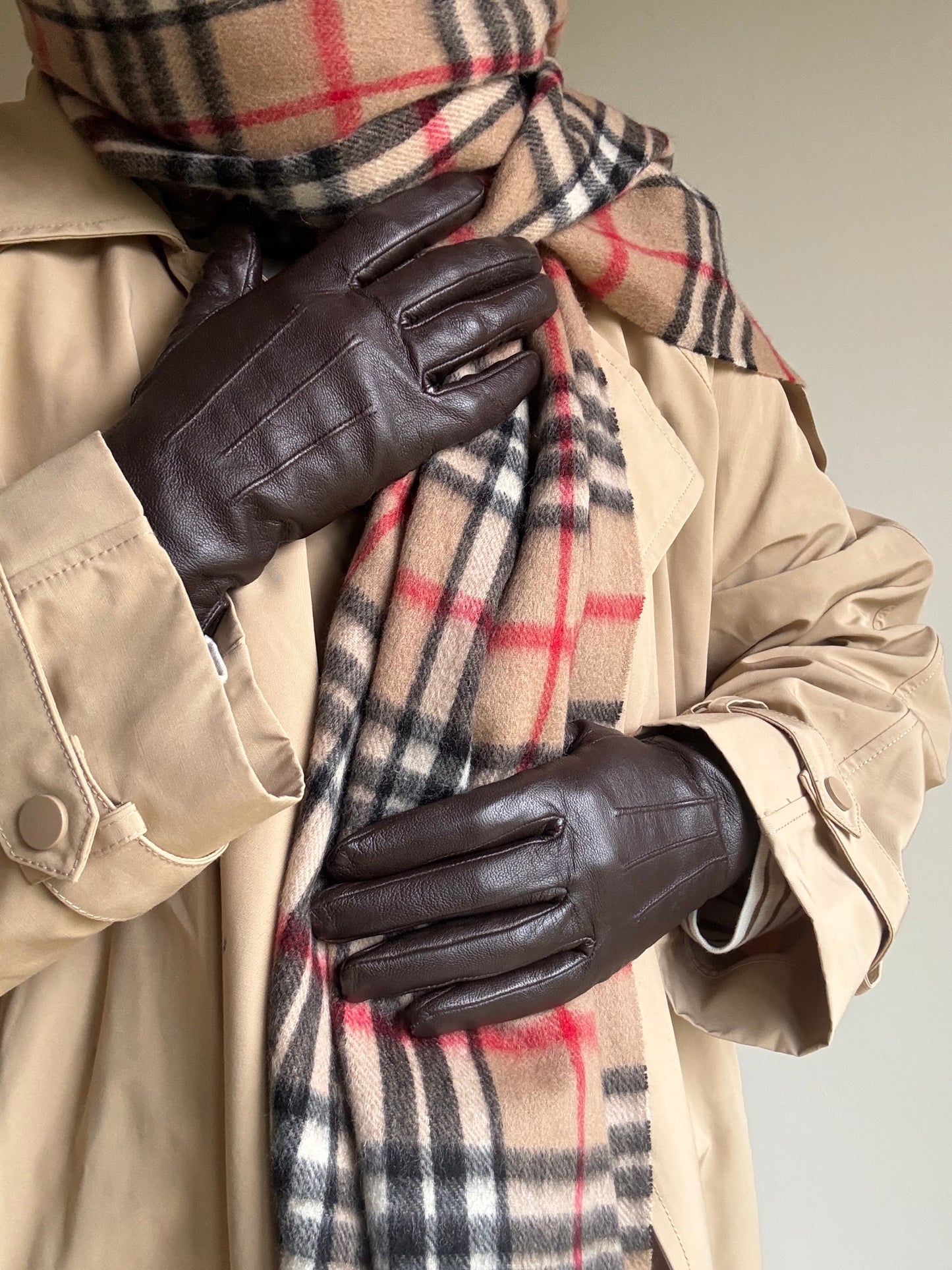 Brown Leather Gloves, S/M