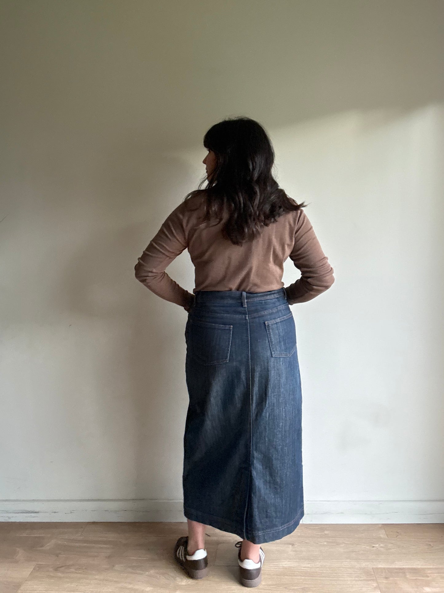 Boden Denim Cotton Skirt, 14L