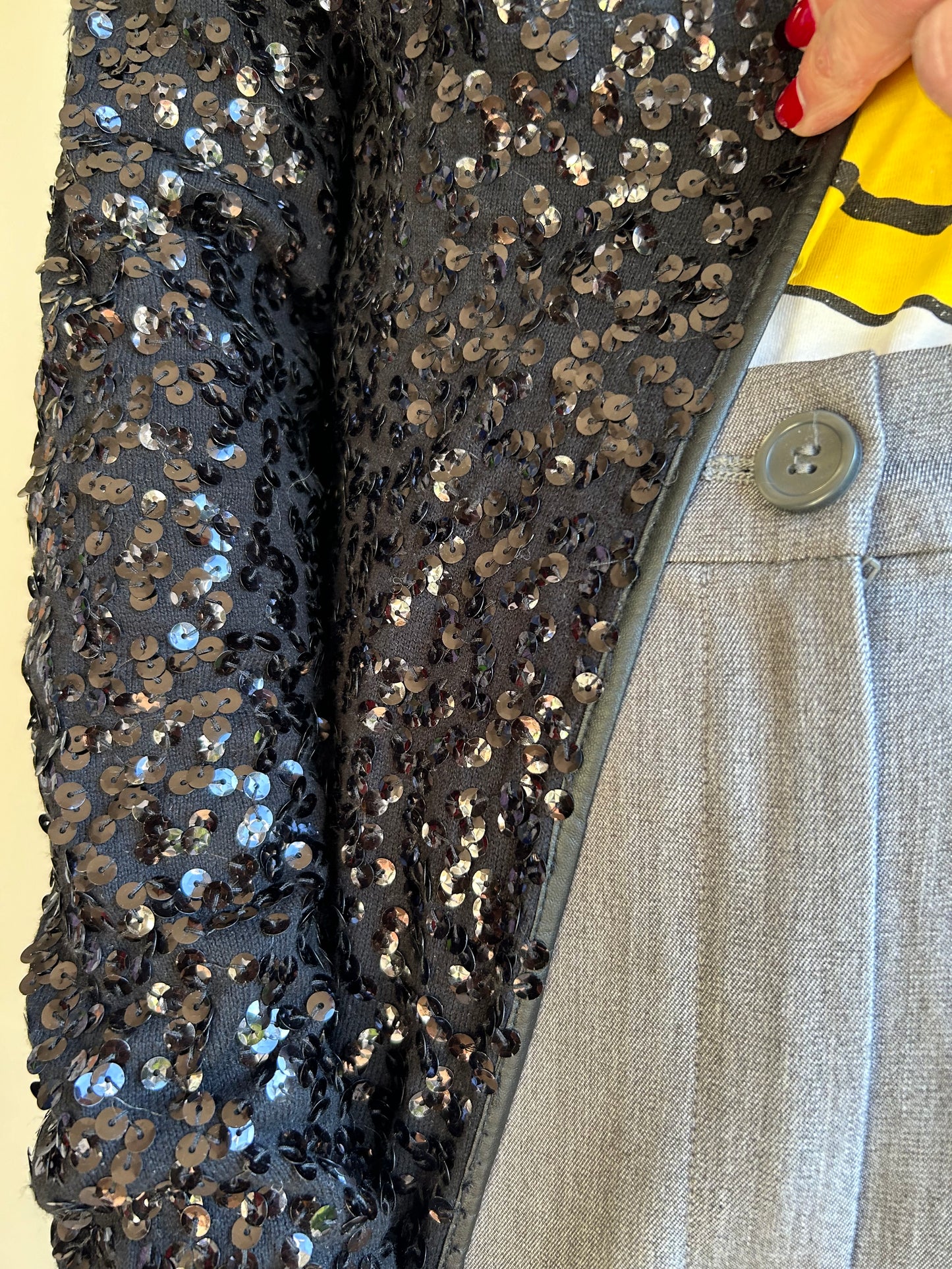 H&M Sequin Open Cardigan, M