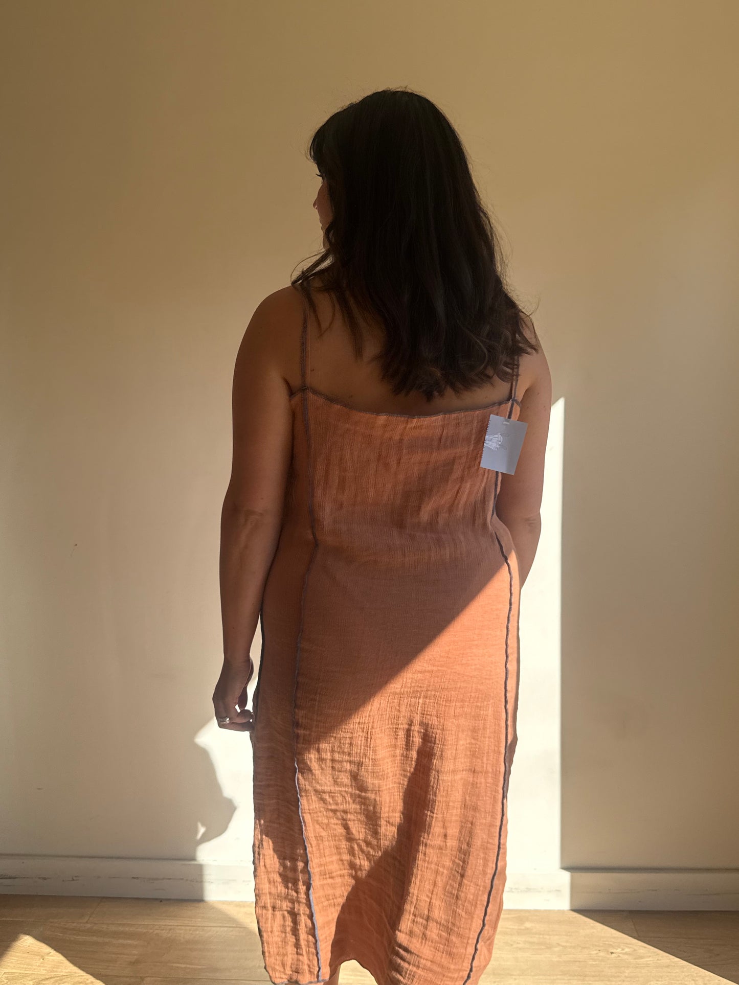 BaseRange Linen Cotton Slip Dress, M-L
