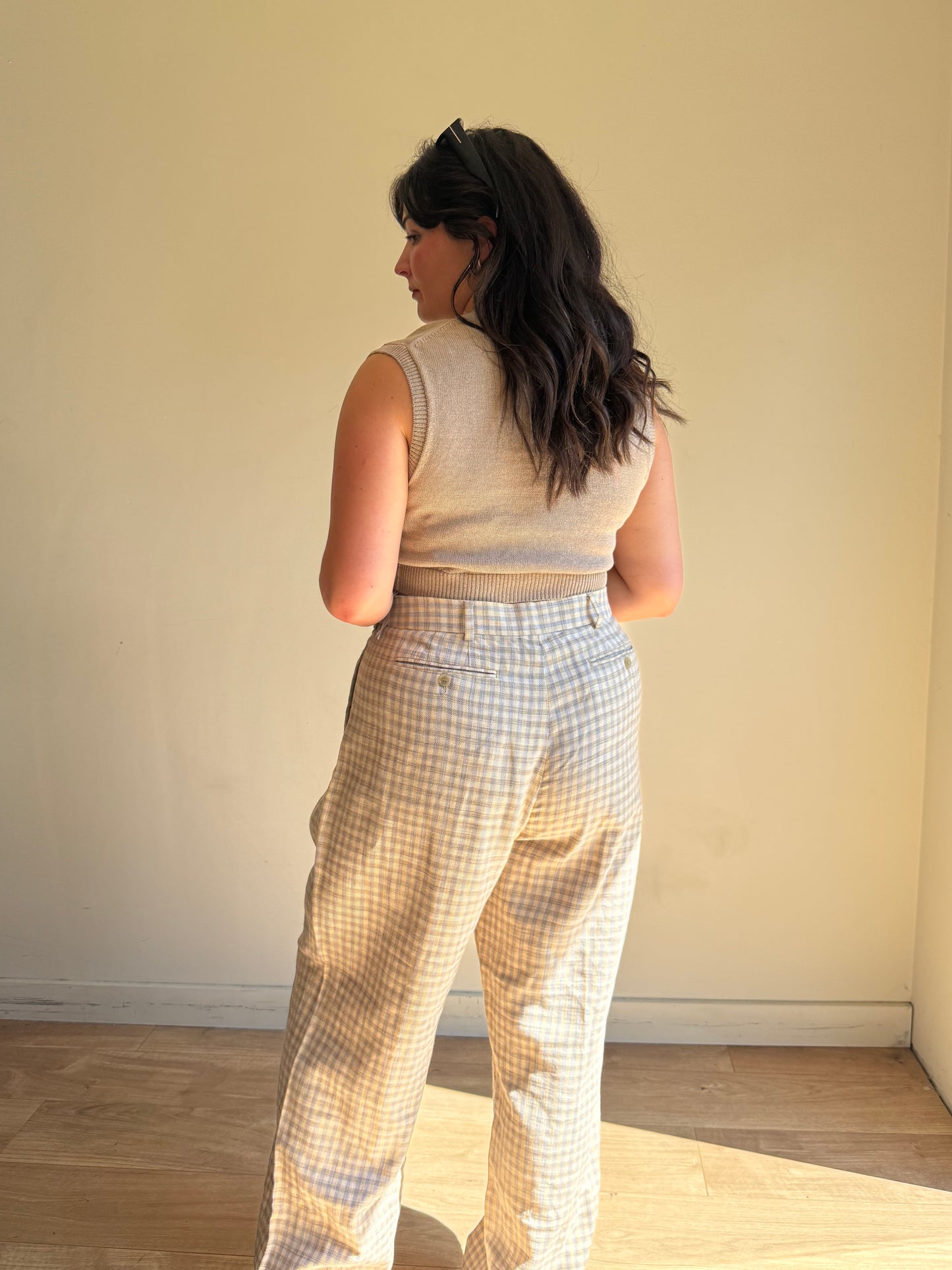 Acne Studios Check Summer Tailored Trousers, 14-16