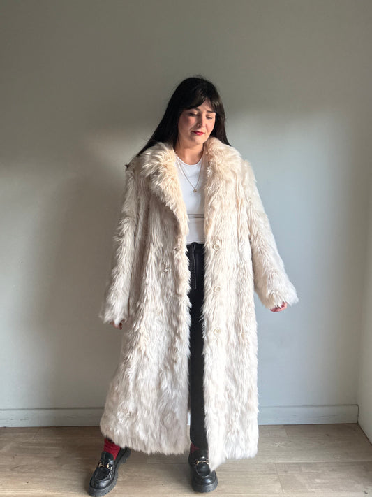 Stand Studio Faux Fur Long Coat, L