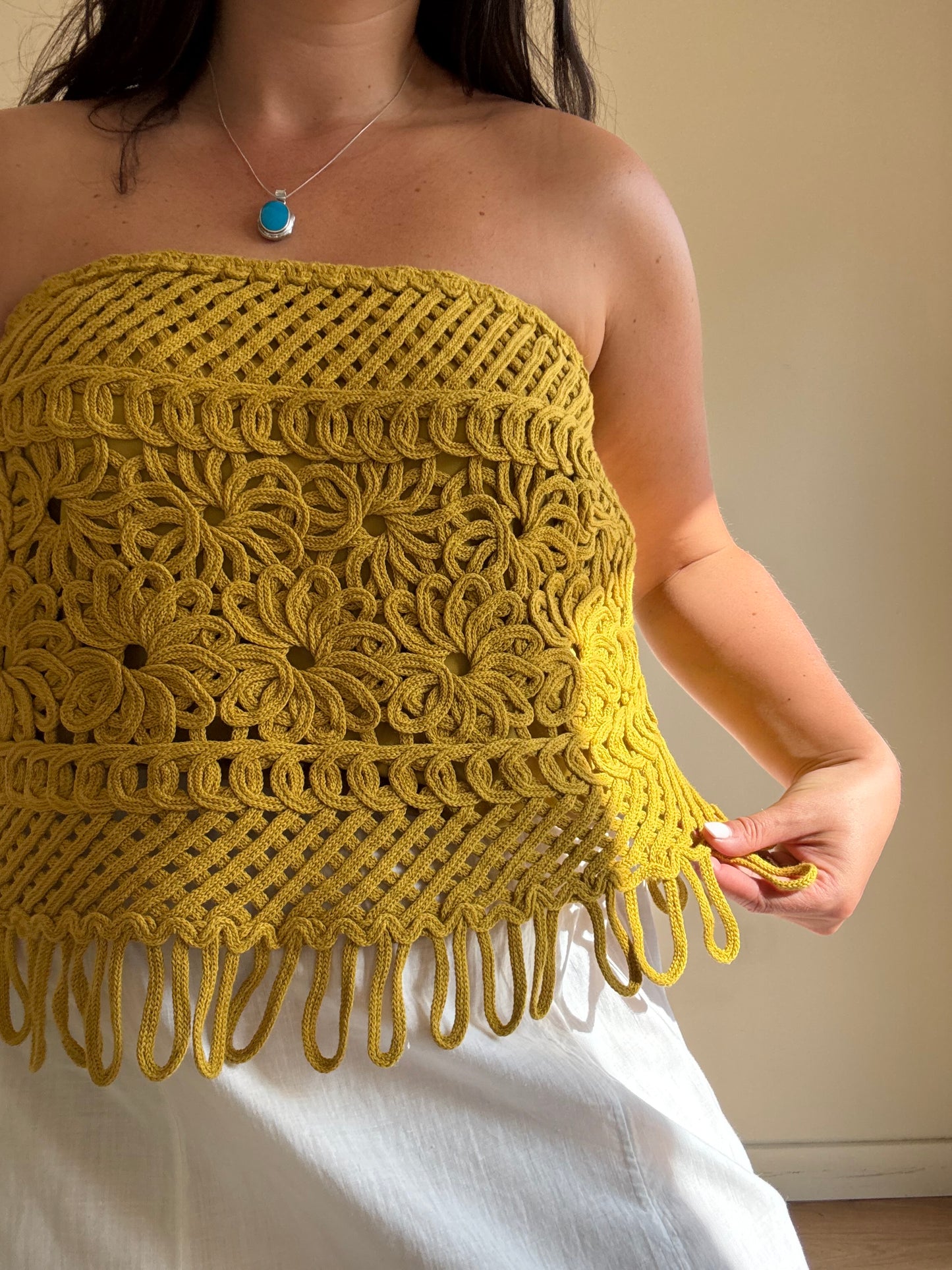 NEW M&S Crochet Strapless Top, 16