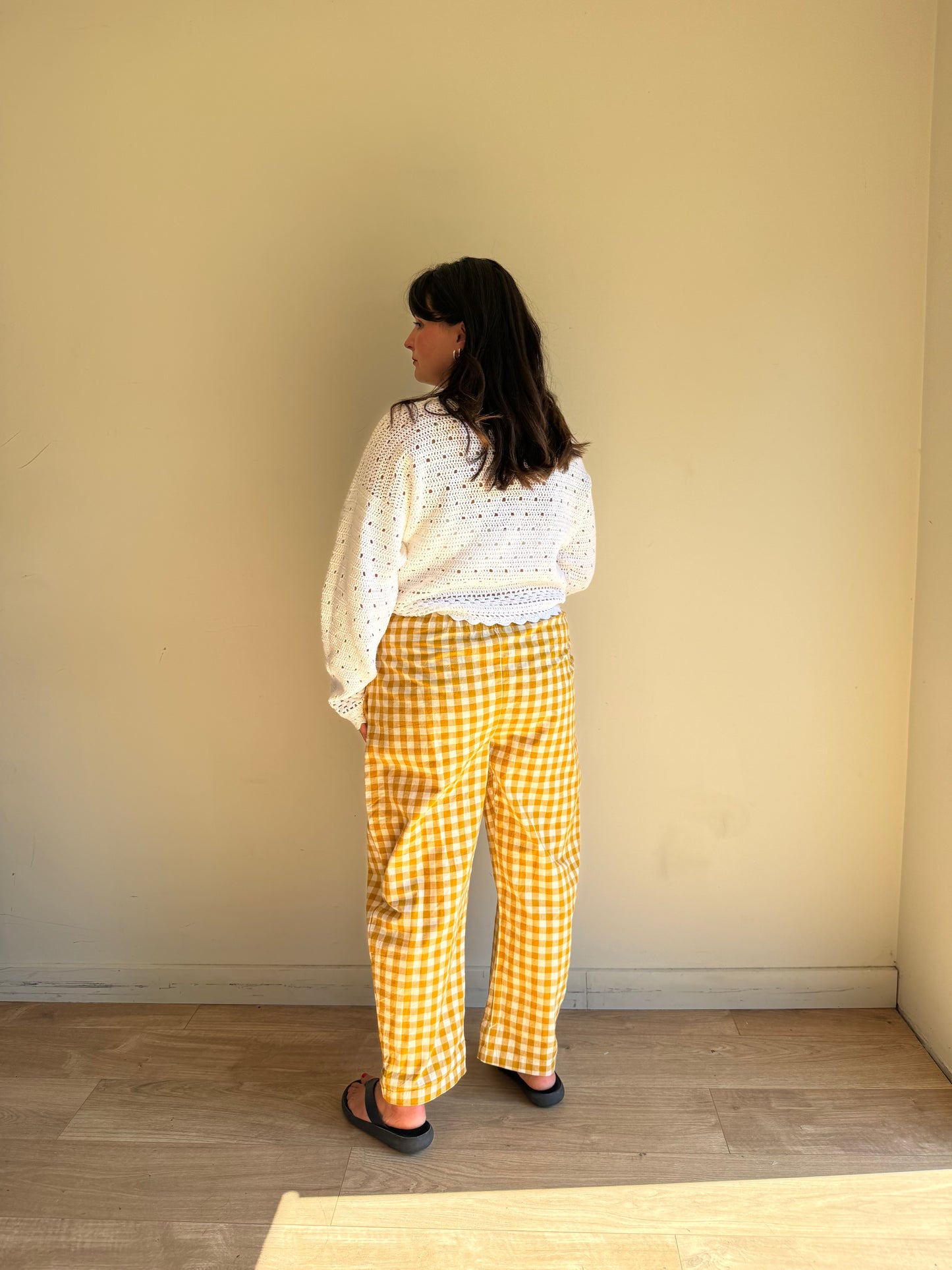 Stalf Gingham Cocoon Leg Trousers, M-L