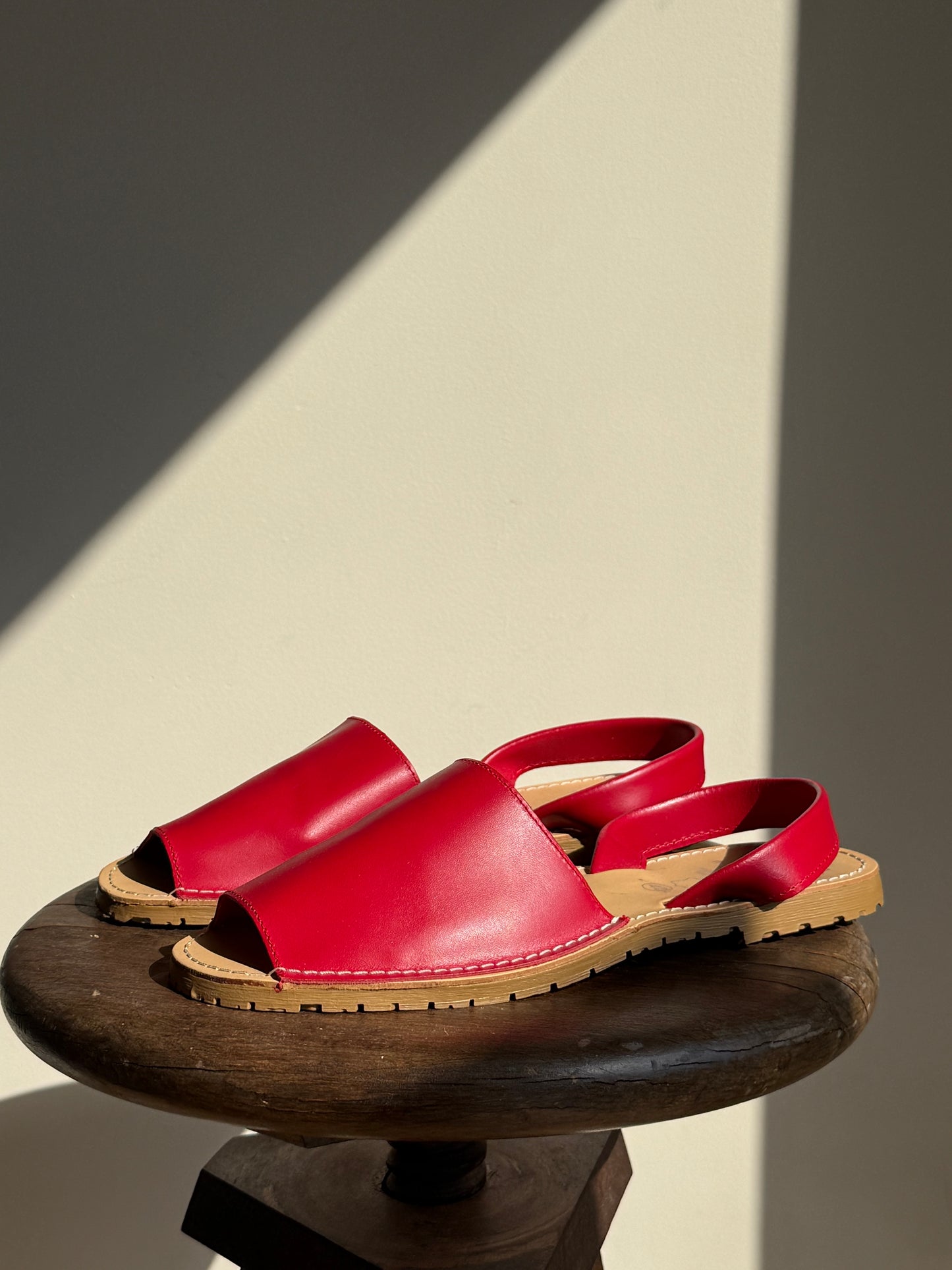 Spanish Leather Slingback Sandals, 40