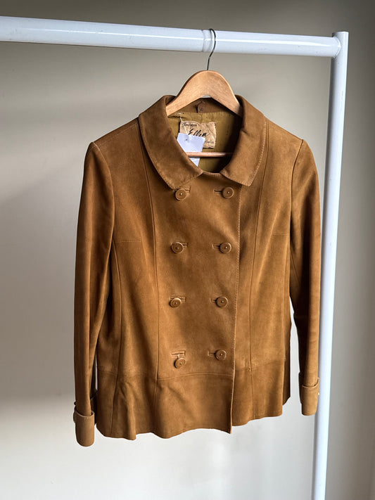Vintage Suede Button Up Jacket, S