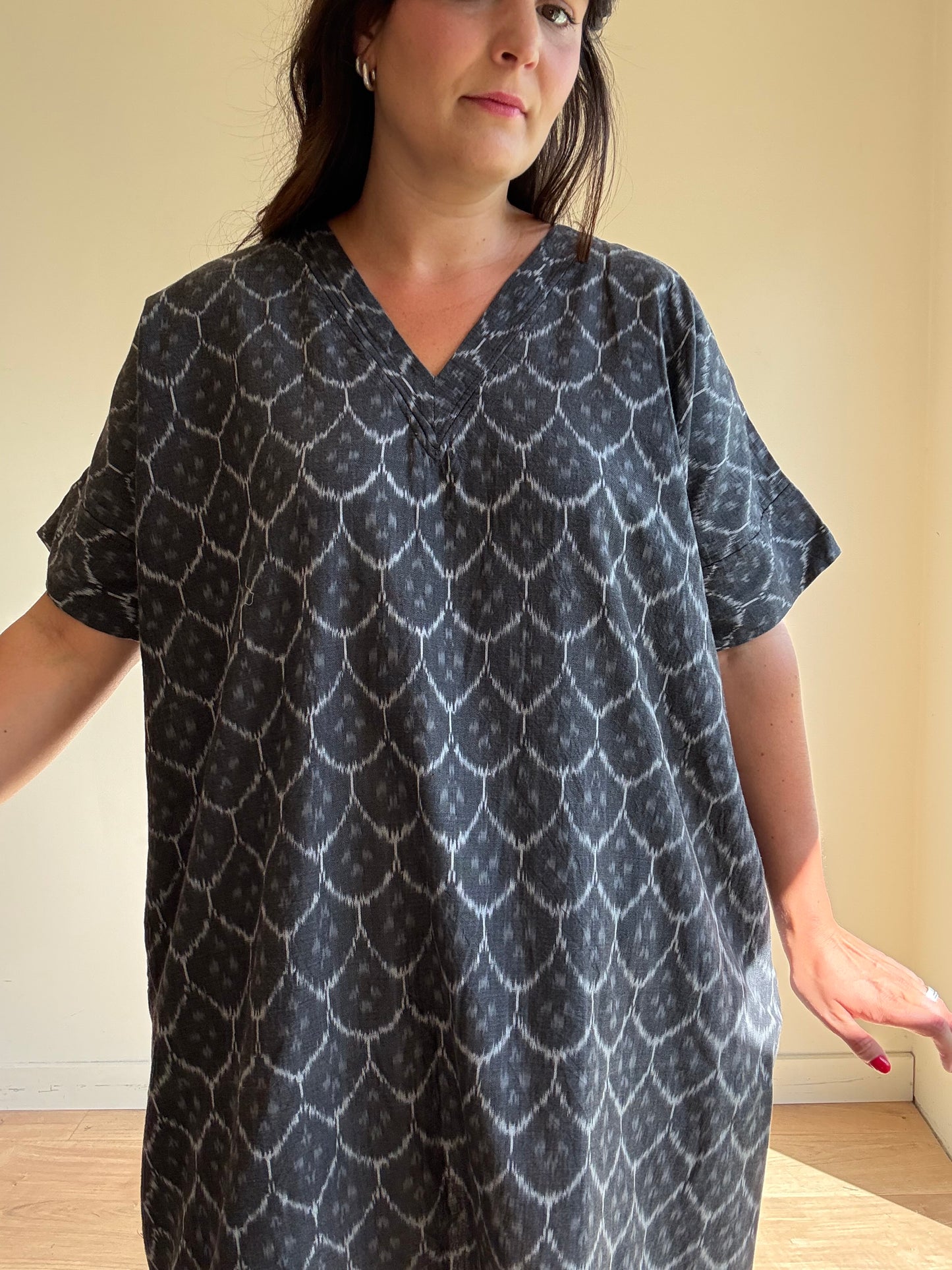 Matta Printed Cotton Tunic Dress, One Size