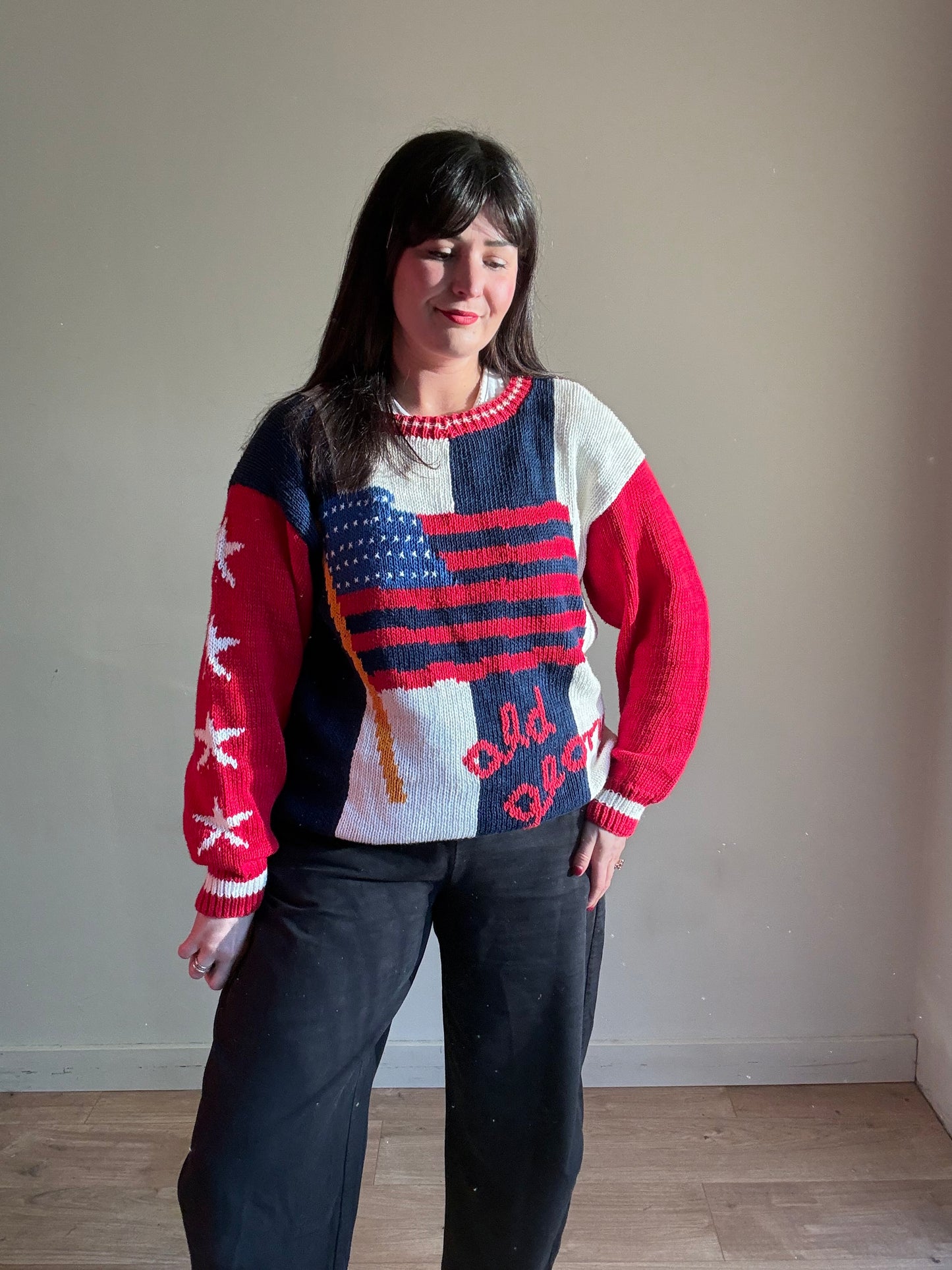 Vintage Hand Knit from Peru, Size M/L