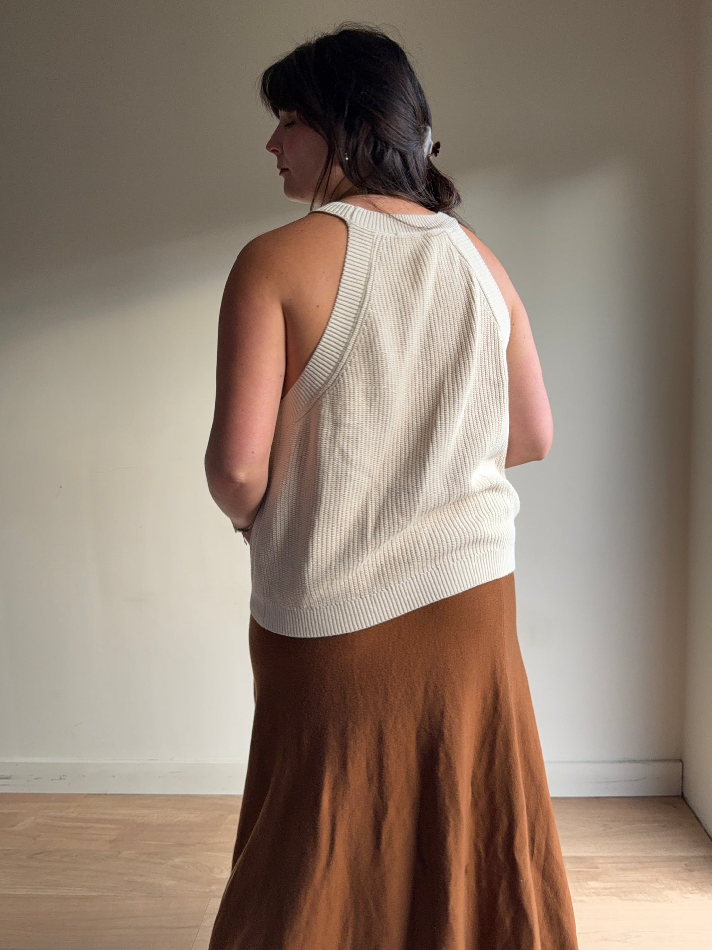 Selected Femme Racer Knit Vest, XL