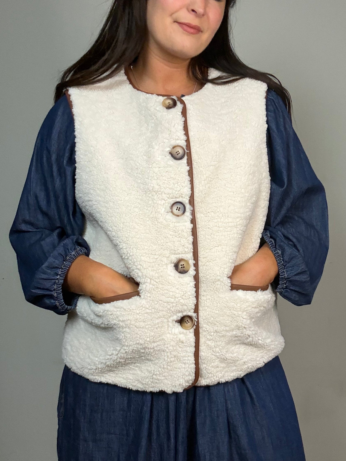 Wyse Borg Teddy Gilet, M