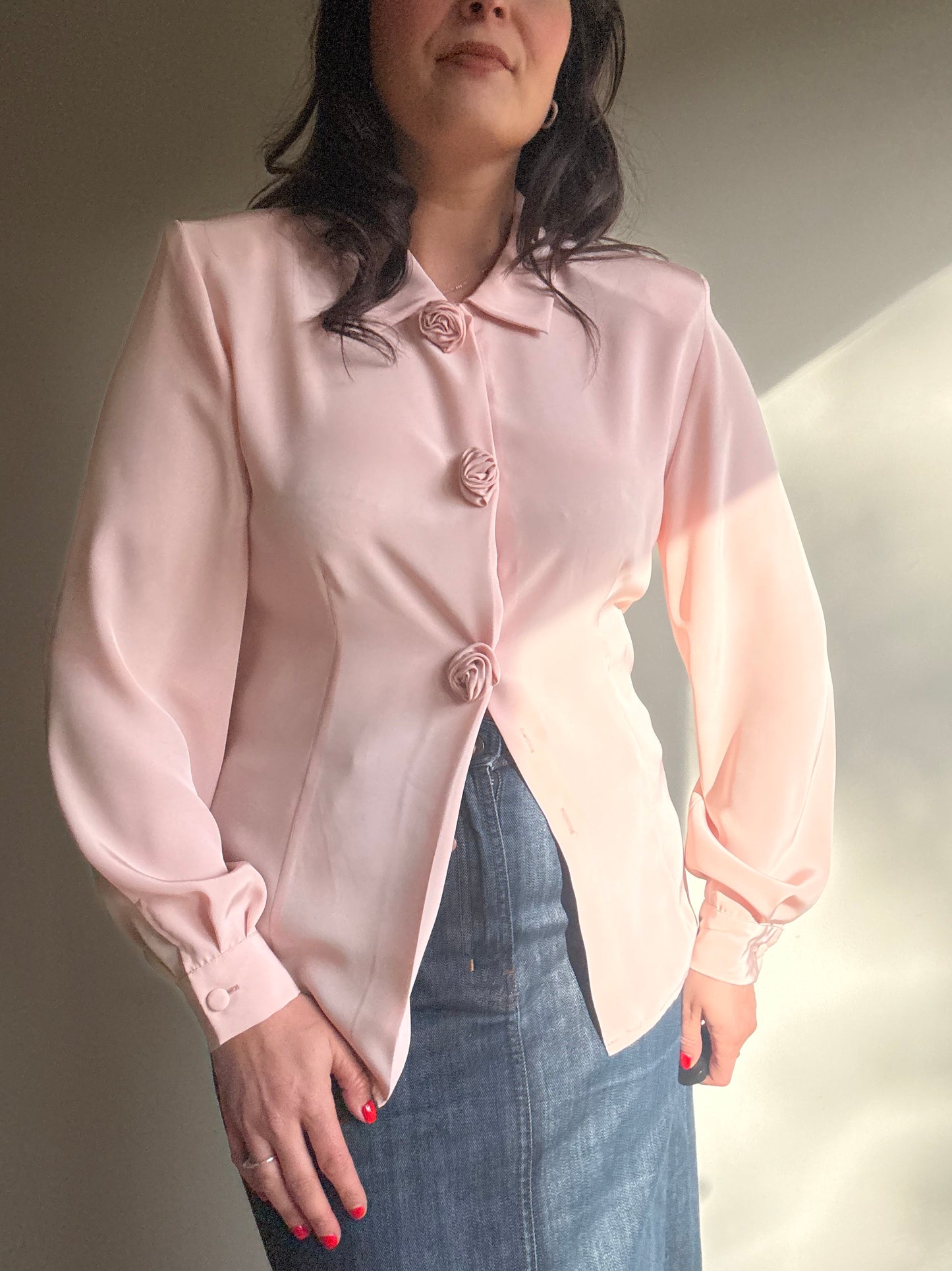Vintage House of Fraser Rose Buttoned Shirt, 10-12