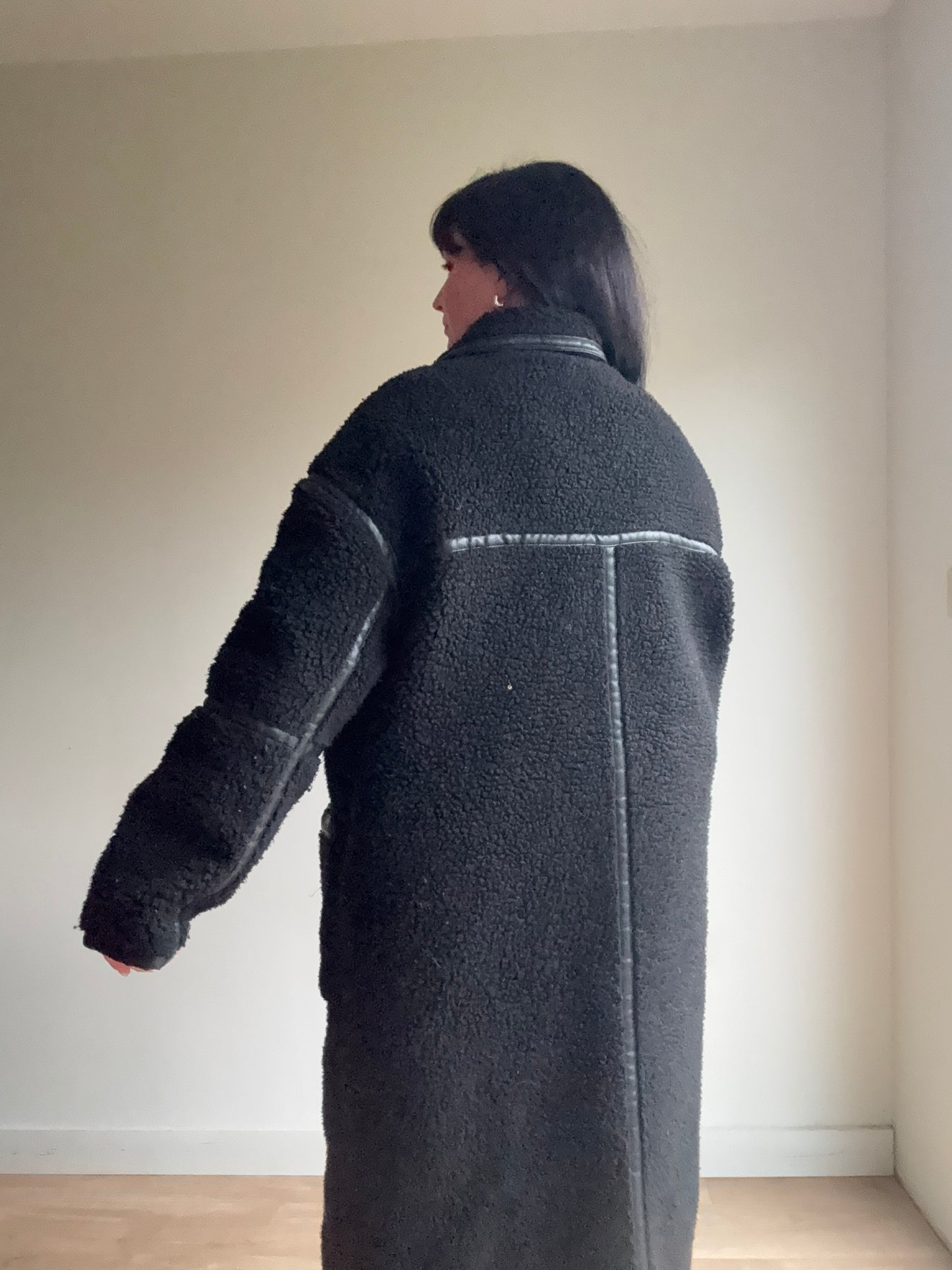 Asos Design Faux Shearling Coat, 14