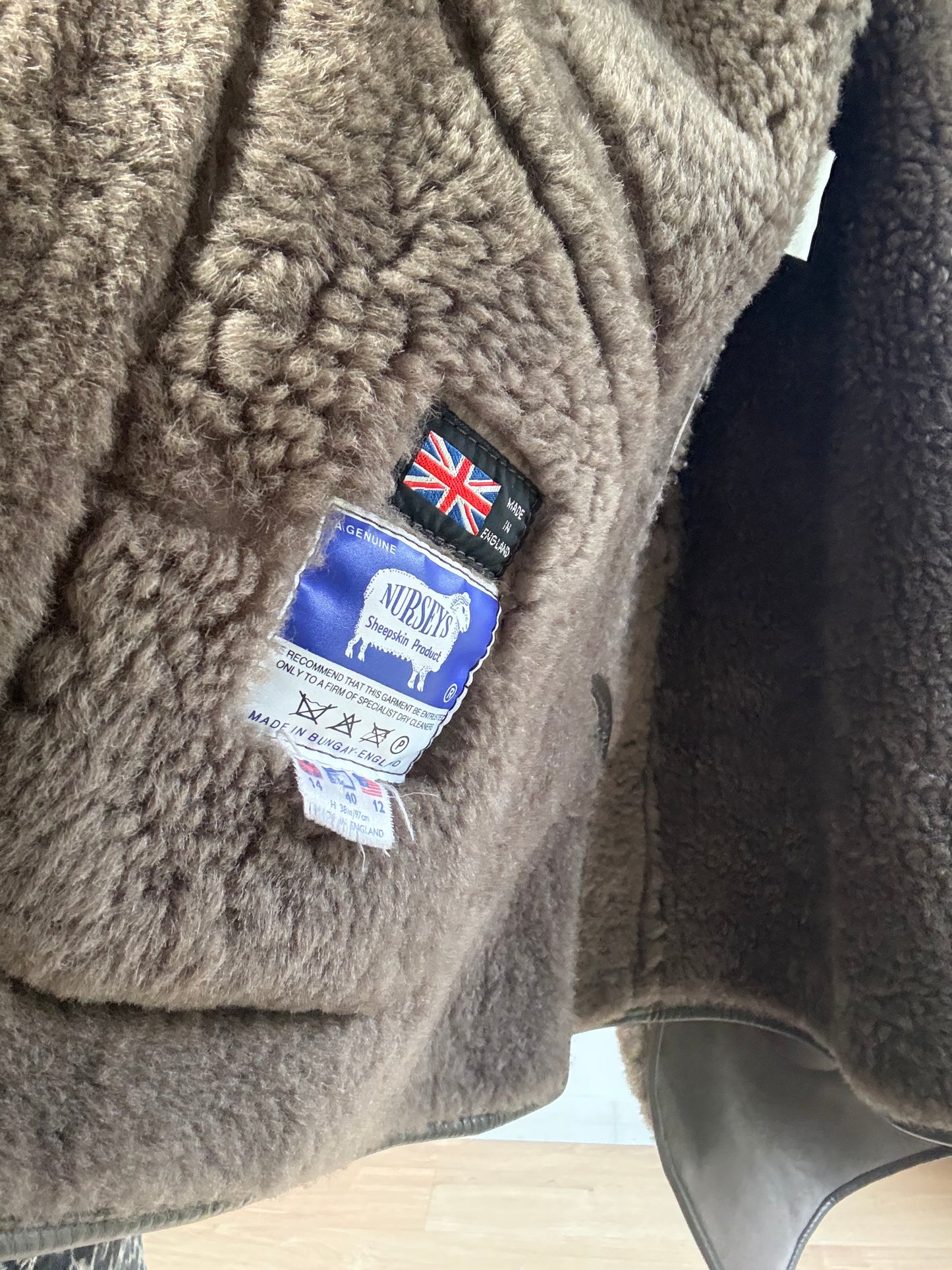 Vintage Genuine Shearling & Suede Coat, M/L