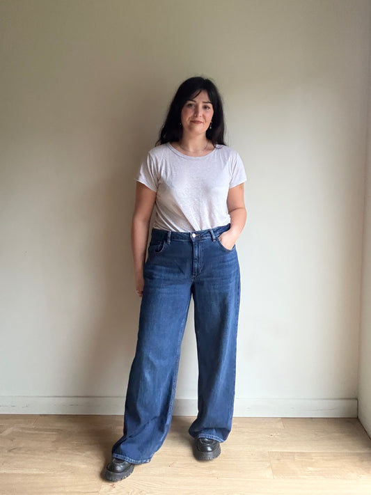 Zara Wide Leg Full Length Jeans, 16