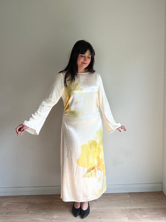 Monsoon NEW Satin Floral Maxi Dress, 16