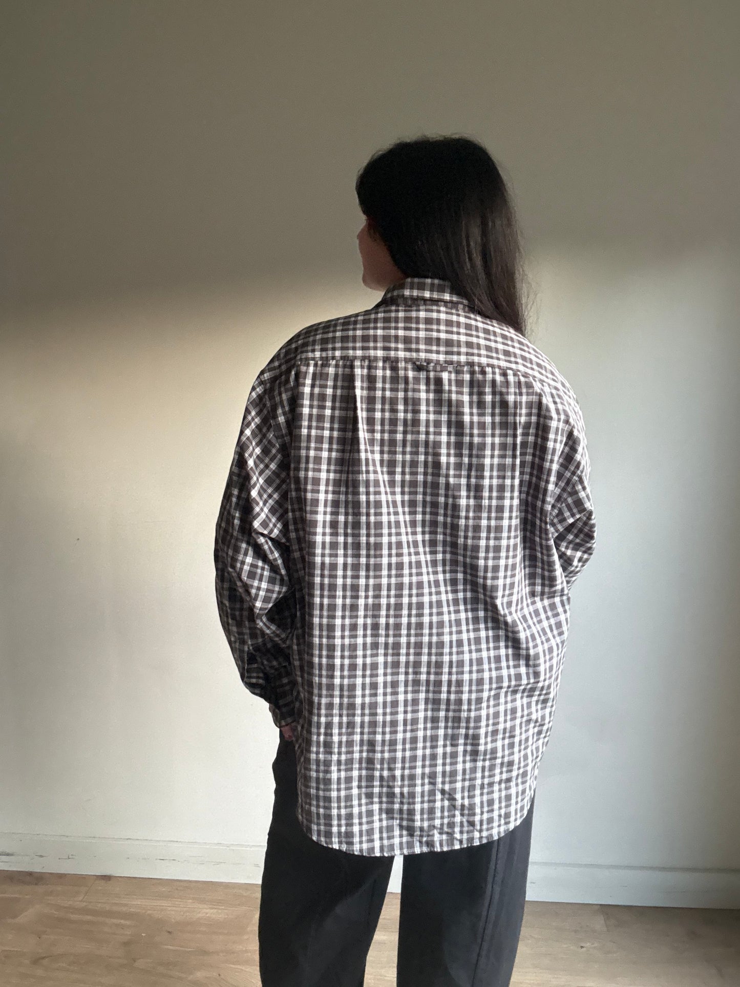 Collusion Check Shirt, UK 10 (oversized)