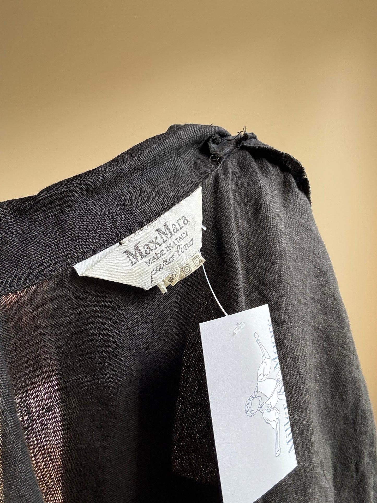 Vintage Max Mara Linen Button Up Dress, 12-14