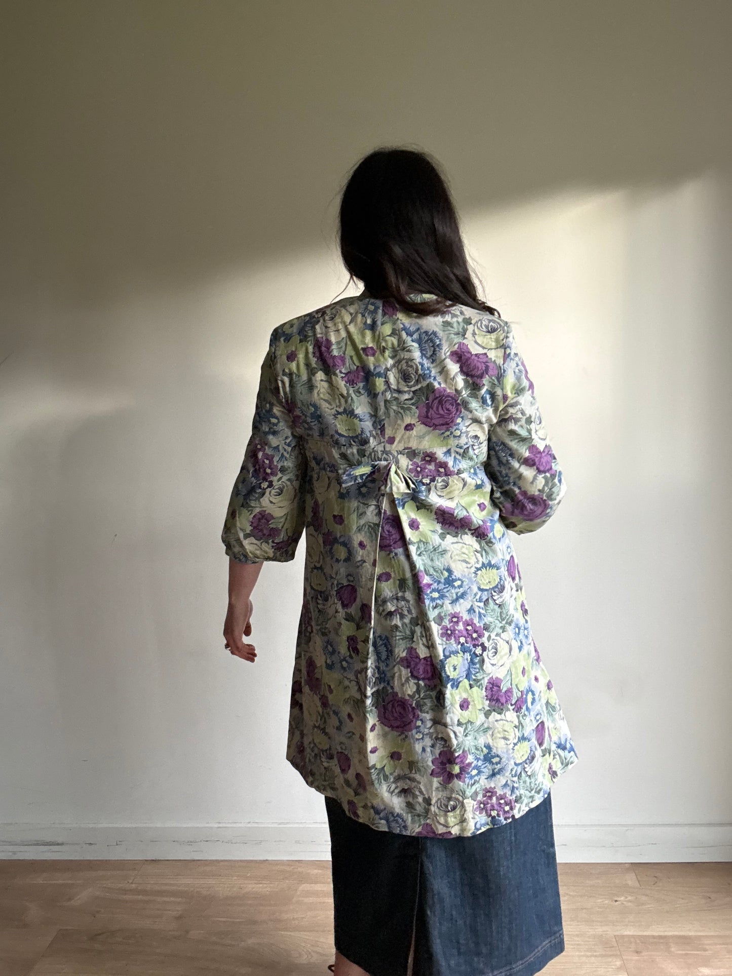 Cabbages & Roses Floral Cotton Dress Coat, 12-14