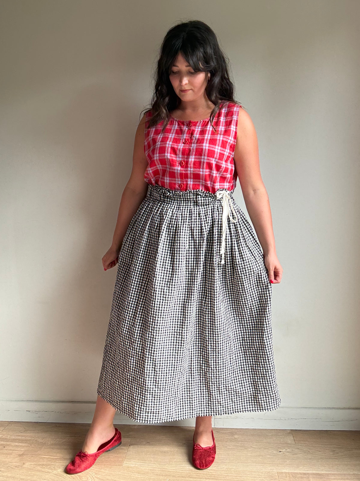 Aequamente Gingham Skirt, 12-14