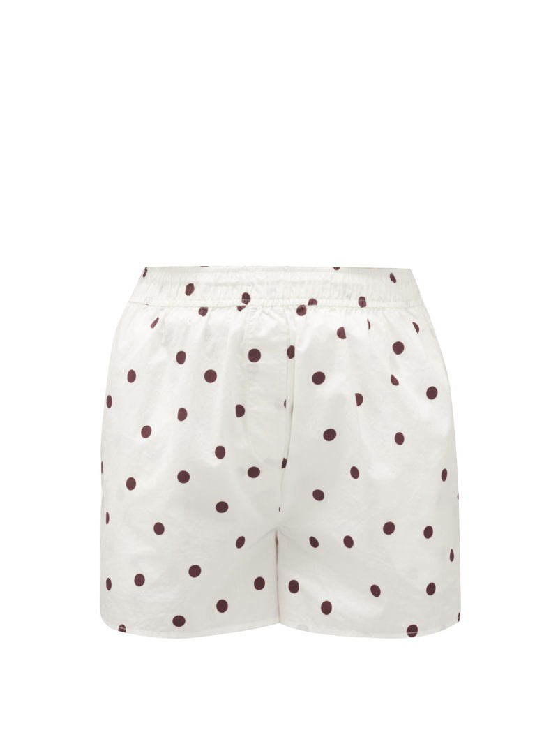 Ganni Cotton Polka Dot Shorts, 10-12