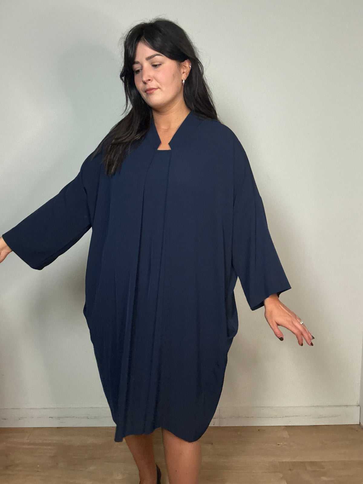 Navy KIN Shirt Tunic Dress, 16
