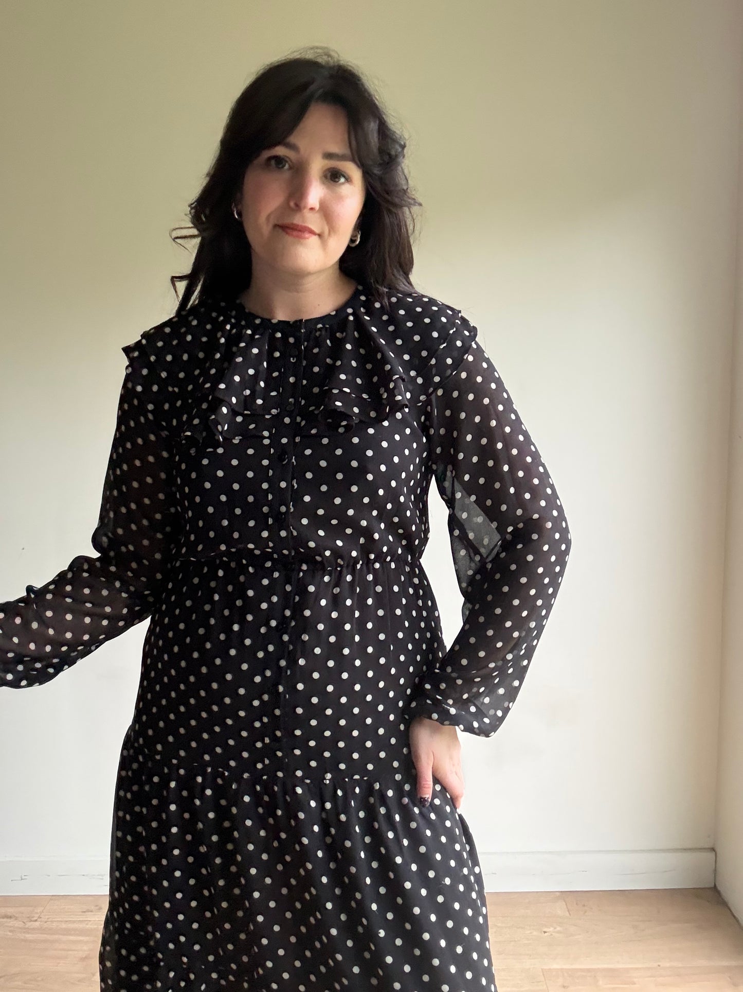 Albaray Polka Dot Ruffle Dress, 10