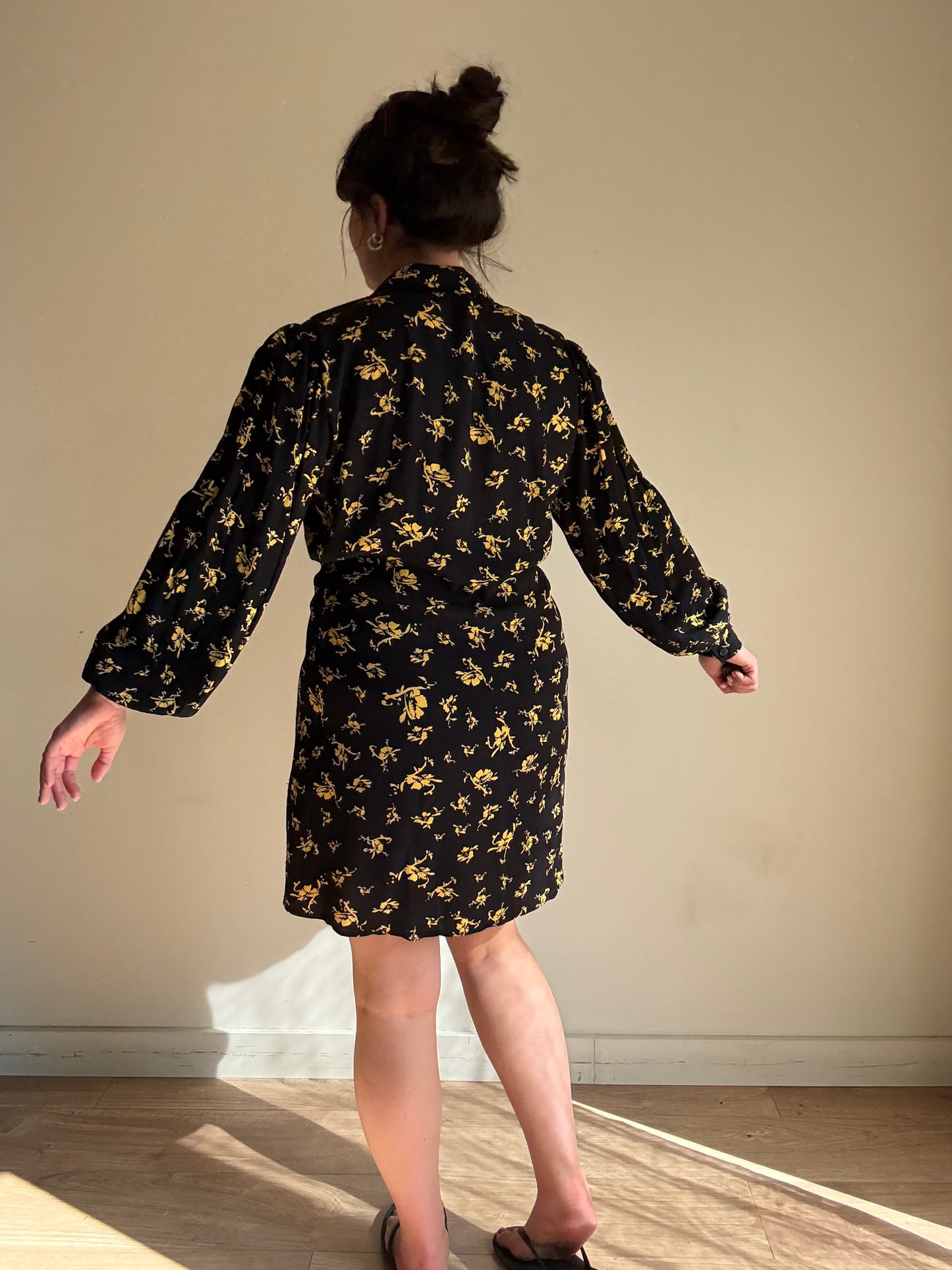 Ganni Floral Viscose Mini Dress, 42