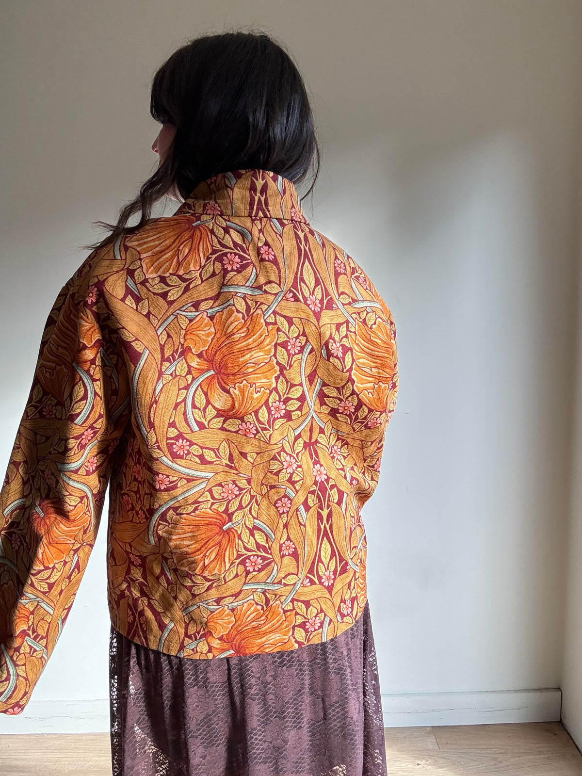 Handmade William Morris Boxy Jacket, XL