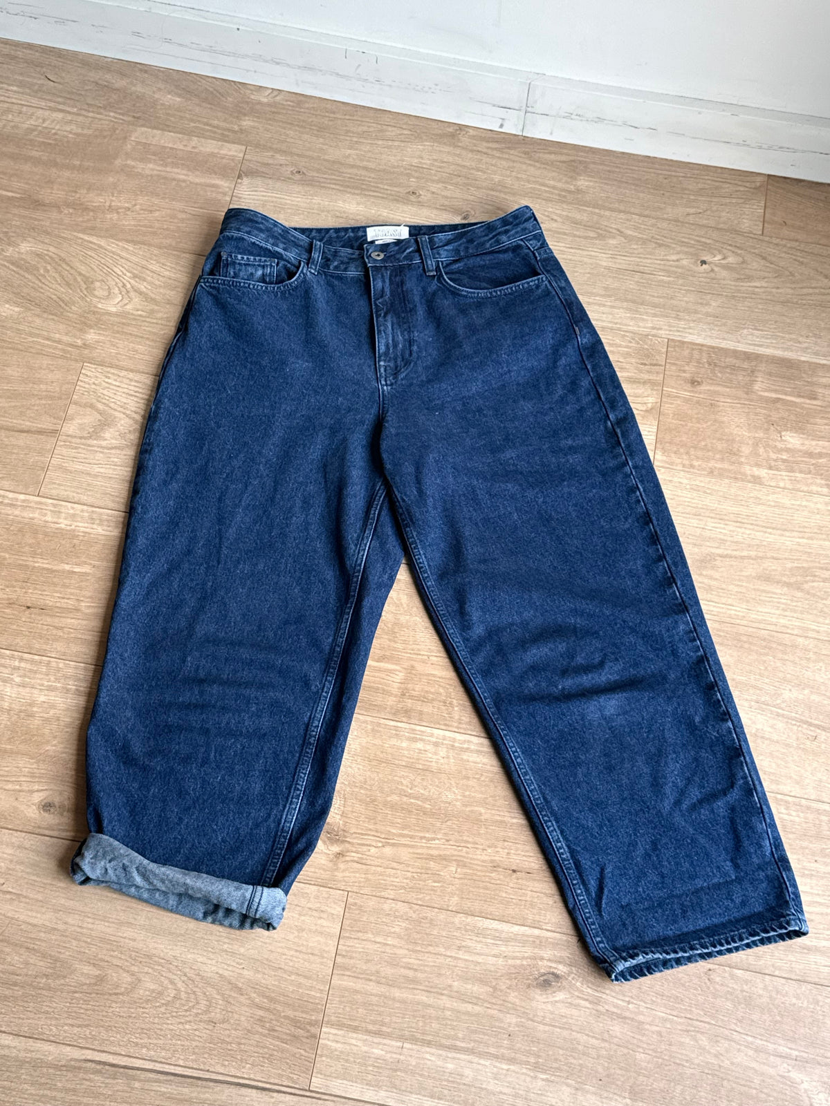 Toast Indigo Barrell Leg Jeans, 12