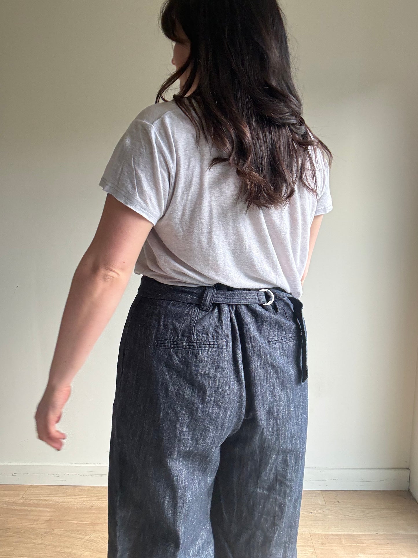 M&S Suit Chambray Denim Effect Suit, 18