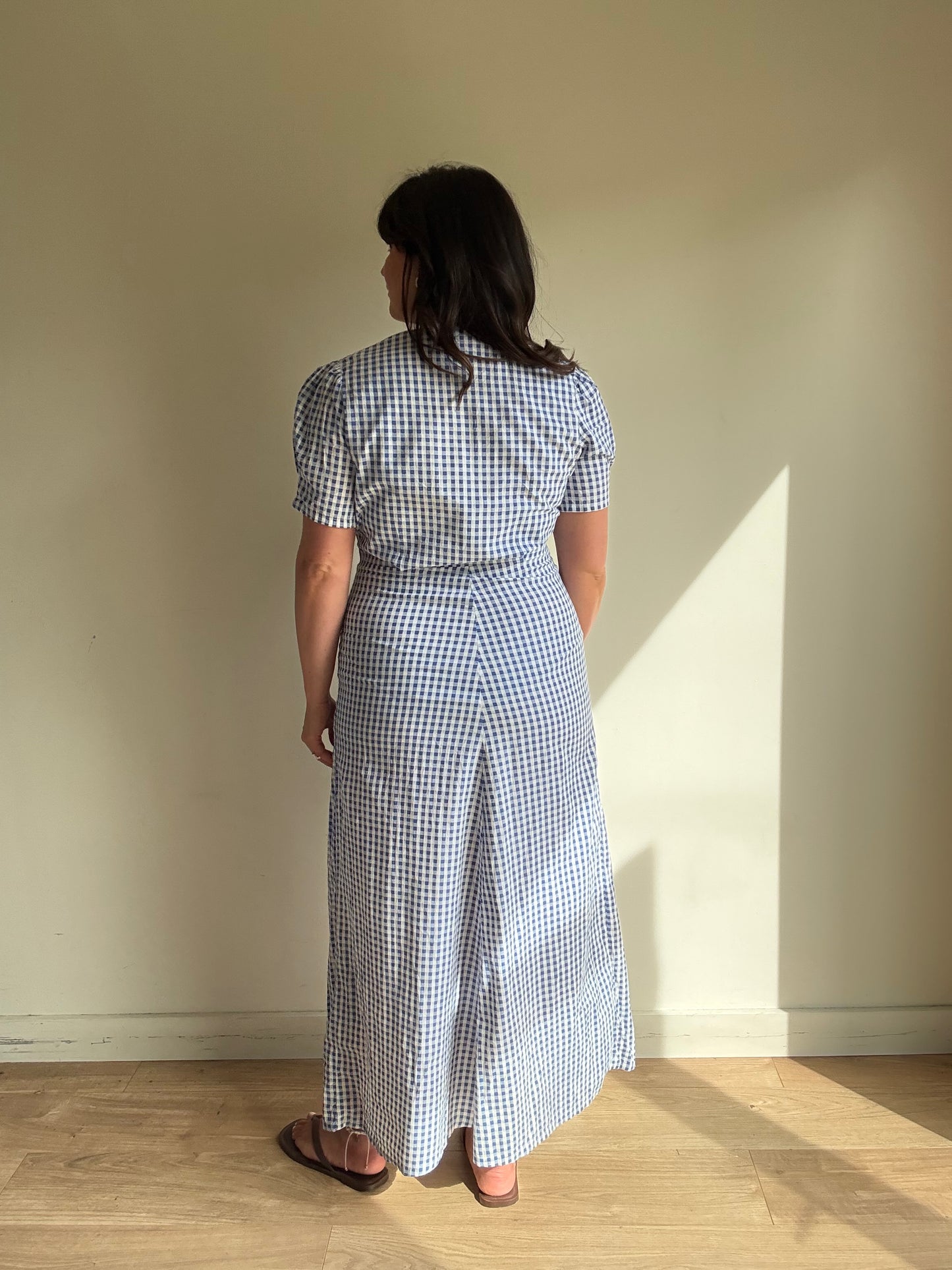 Vintage Handmade Gingham Dress, M