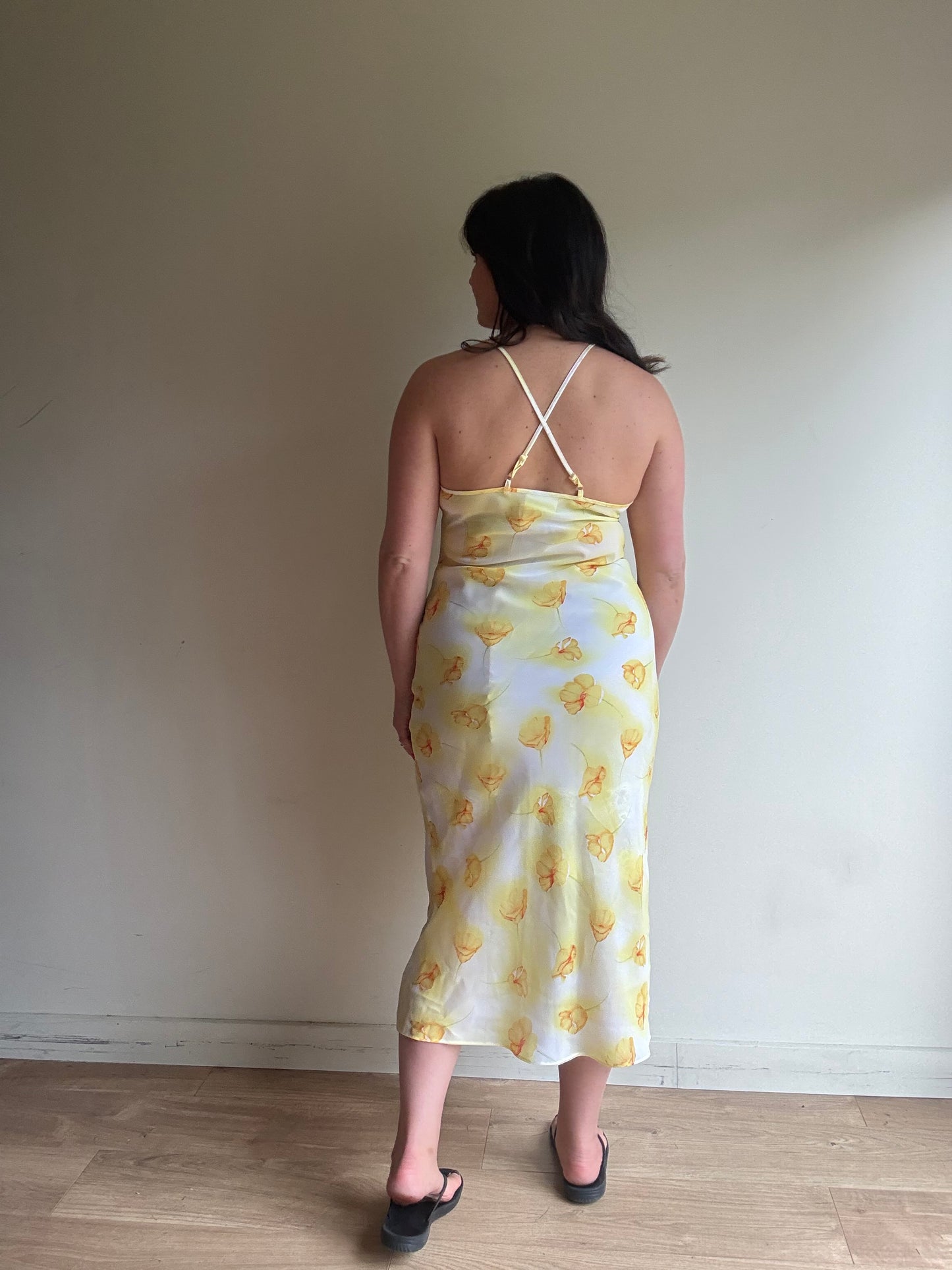 Vintage 90’s Floral Sheer Maxi Dress, 10