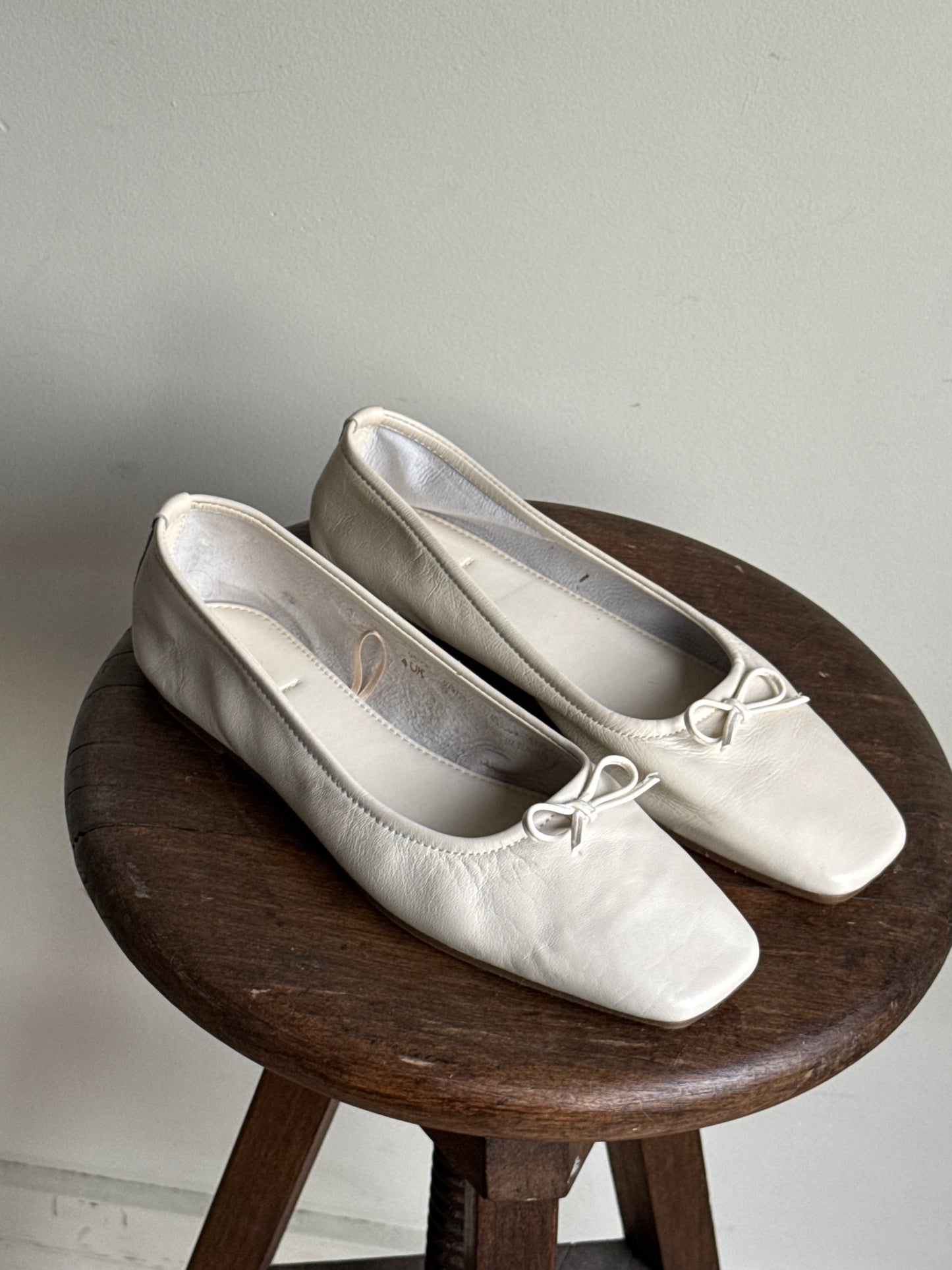 M&S Leather Ballet Flats, UK 4