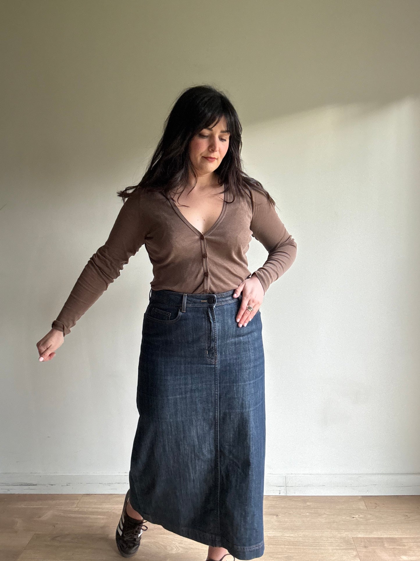 Boden Denim Cotton Skirt, 14L