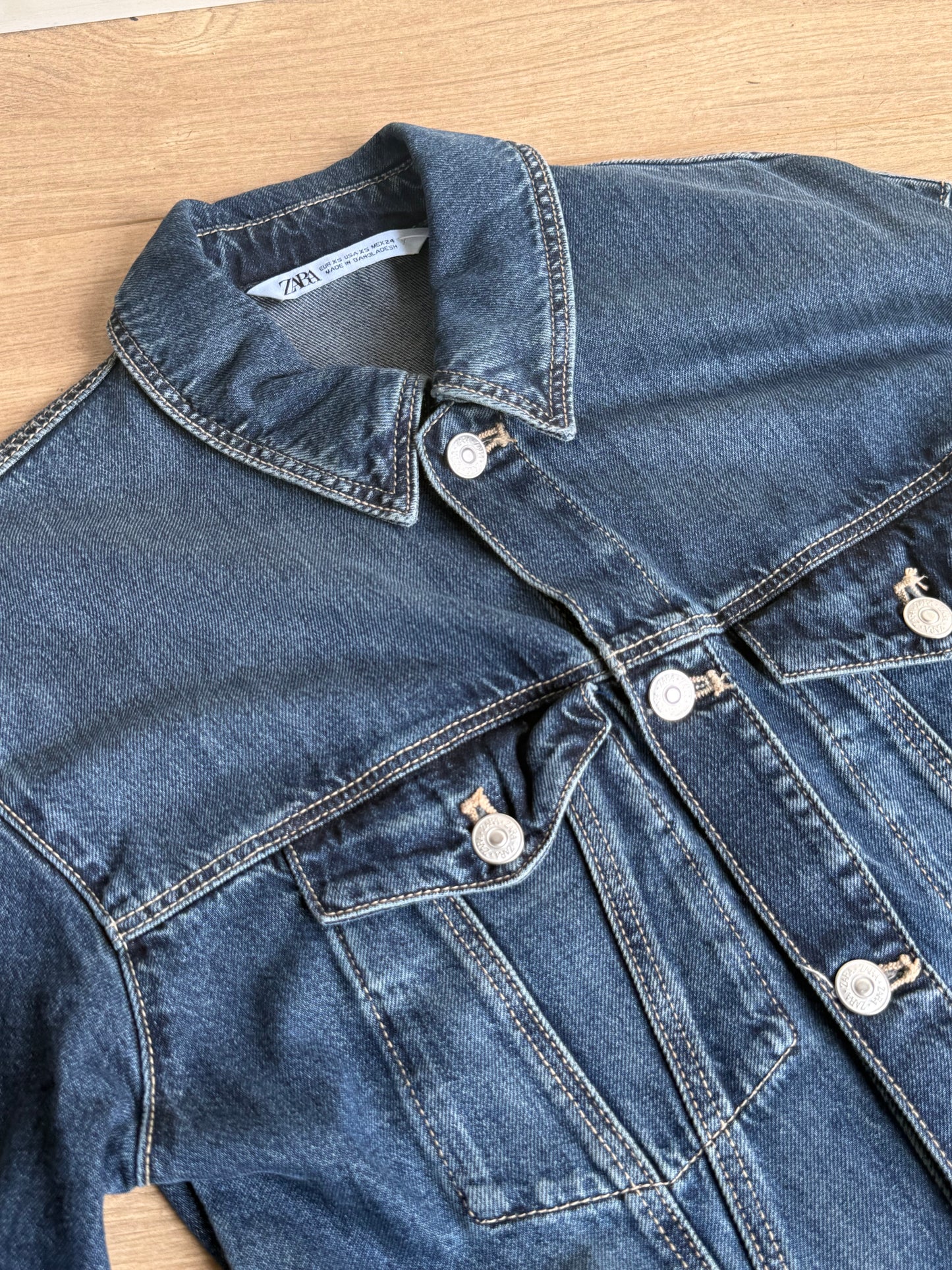 Zara Button Up Denim Maxi Dress, XS