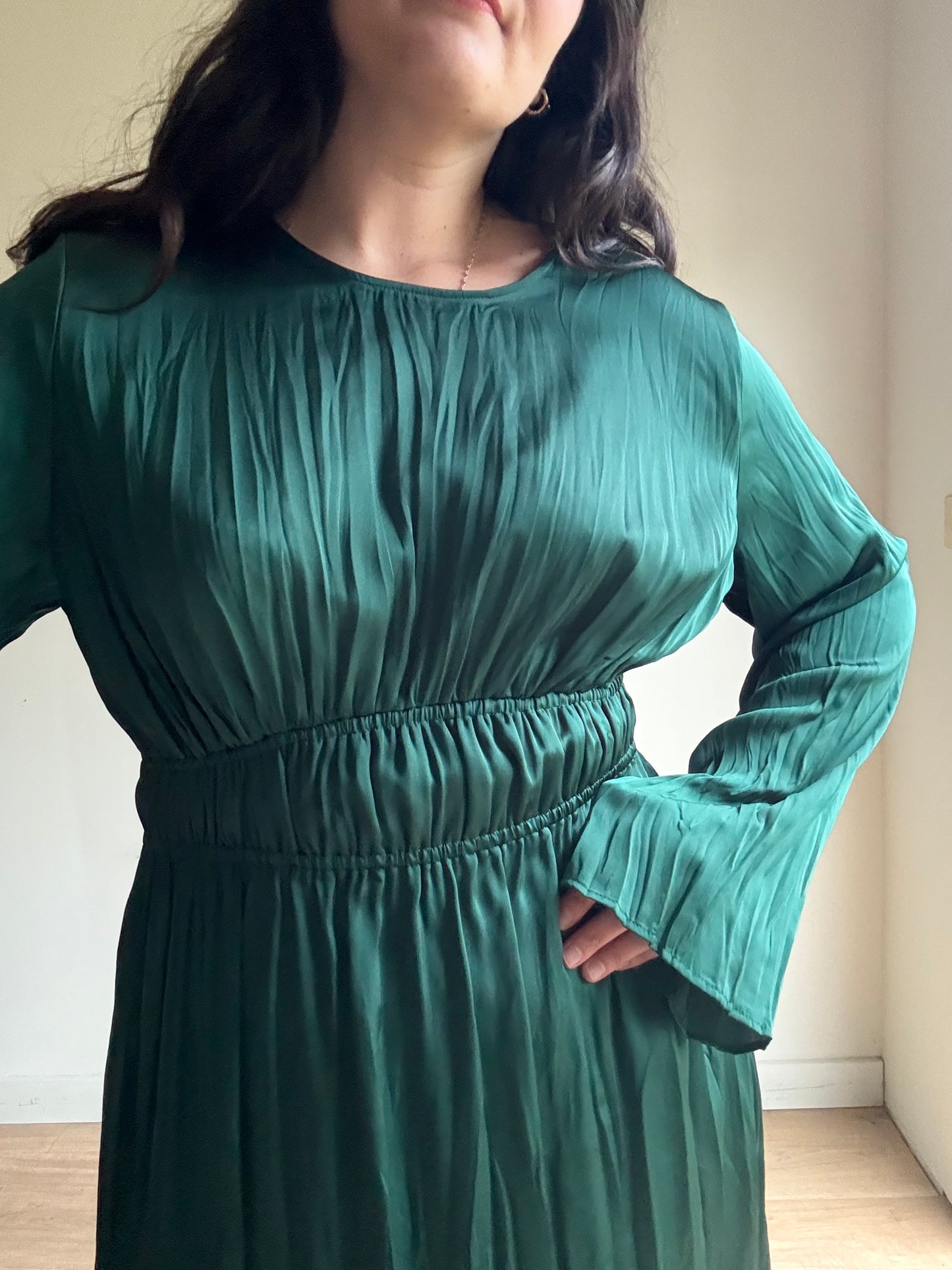 M&S Satin Gathered Dress, 14