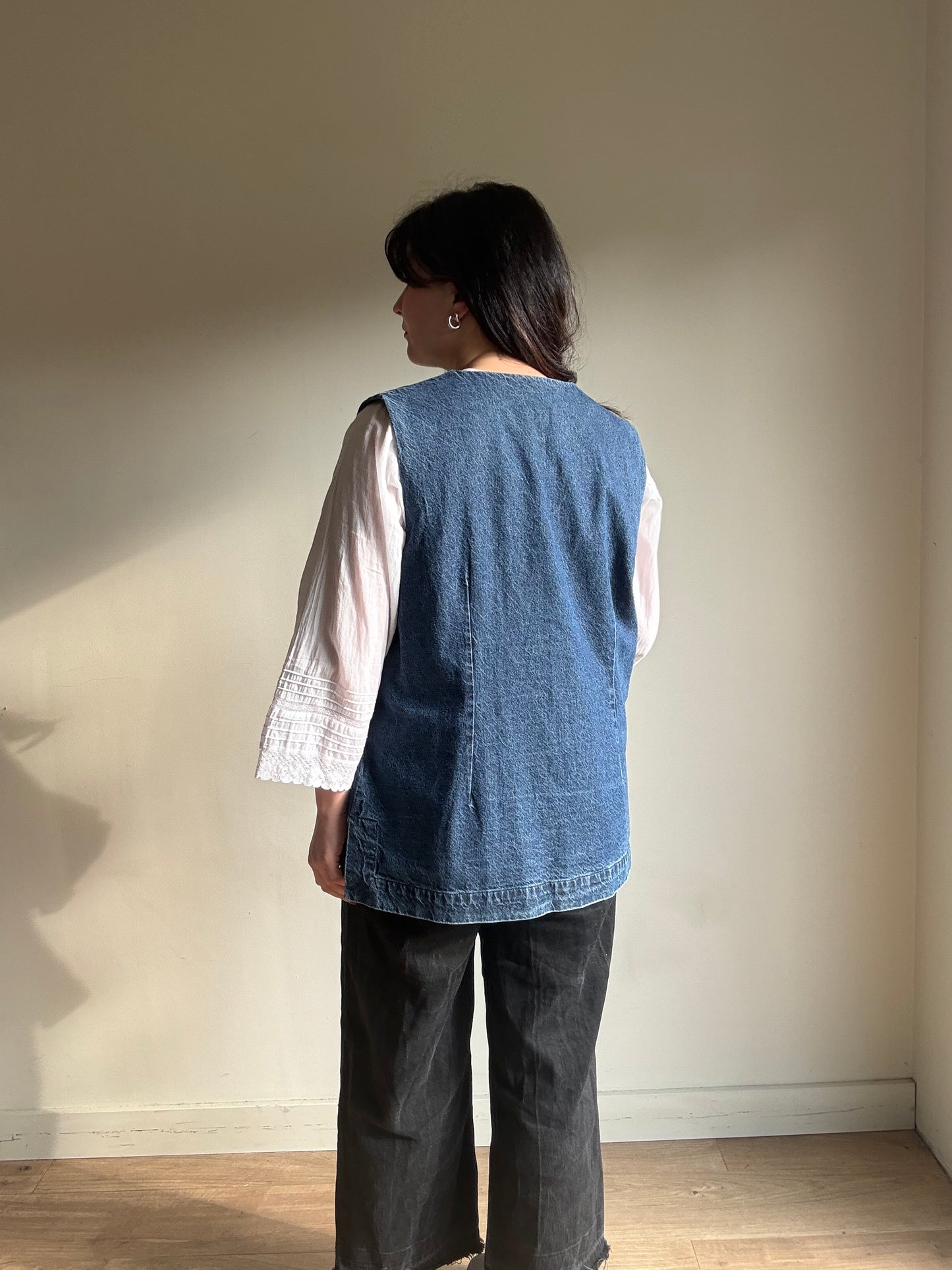 Kate Barton Denim Workwear Waistcoat, L