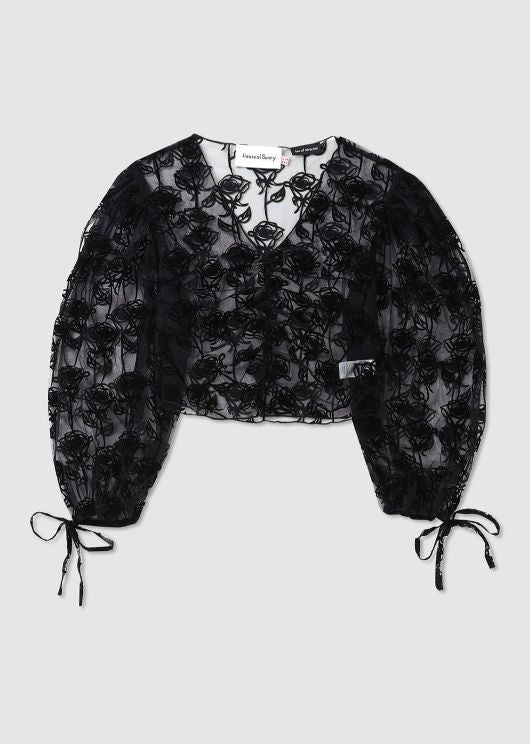 House of Sunny Mesh Rose Blouse, 14