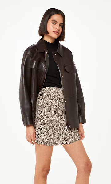 Leopard Whistles Bias Mini Skirt, 10