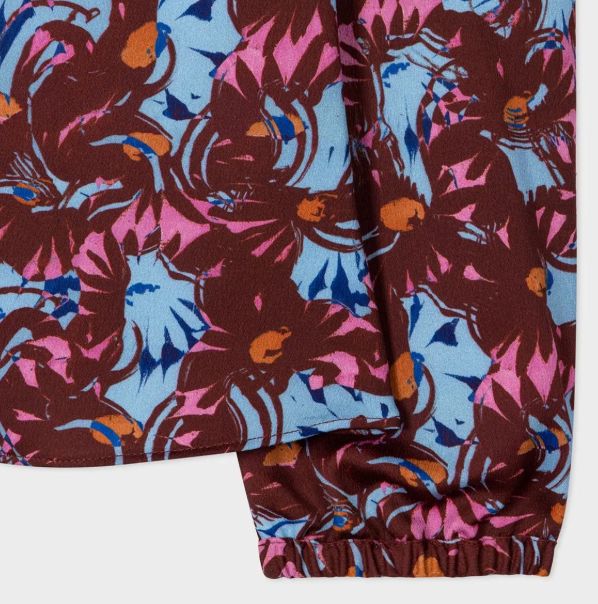 PS Paul Smith NEW Printed Gathered Top, S