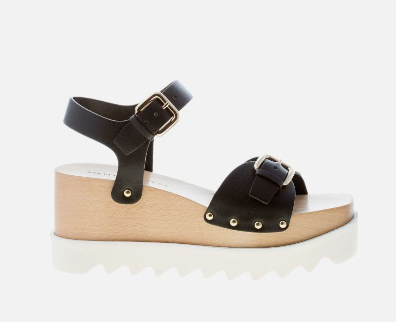 Stella McCartney Wooden Wedge Sandal, 39