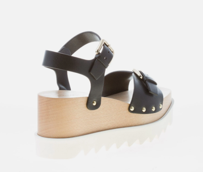 Stella McCartney Wooden Wedge Sandal, 39