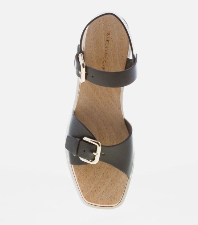 Stella McCartney Wooden Wedge Sandal, 39