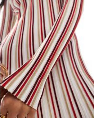 & Other Stories Knit Stripe Maxi Dress, M
